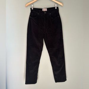 EVERLANE the cheeky staight corduroy pant black